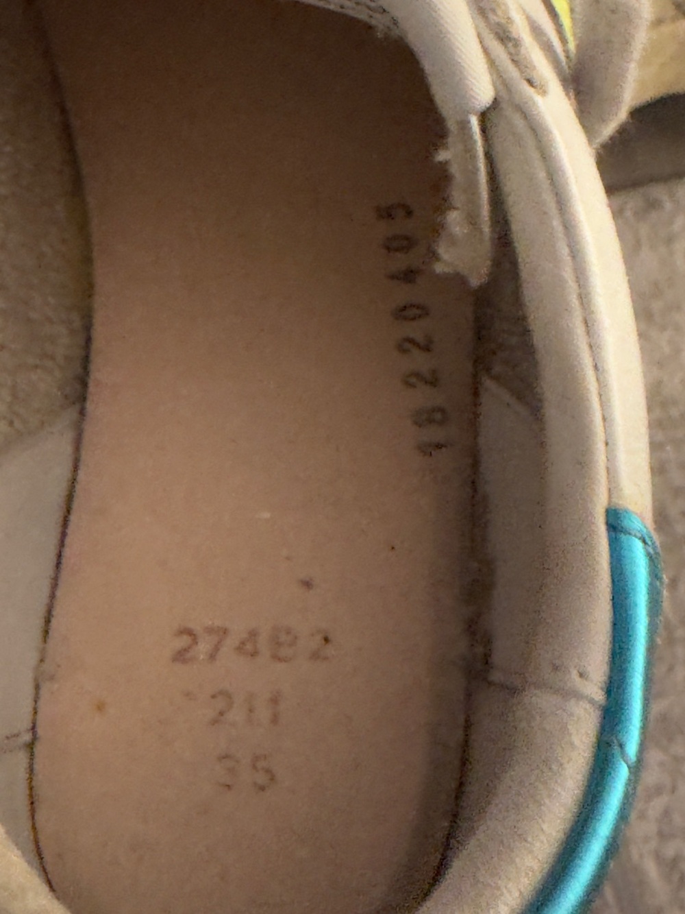 Golden Goose Super-Star White Leather Sneakers Neon Yellow Star Teal Size 35